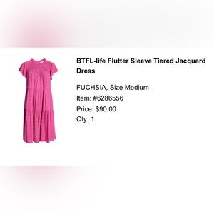 BTFL dress - gorgeous color & fabric! Lined